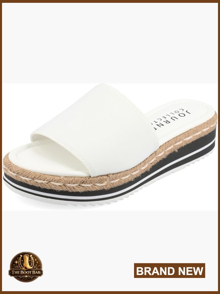 Wedge Slide Sandals Espadrille Comfort Foam Open Toe Slip On